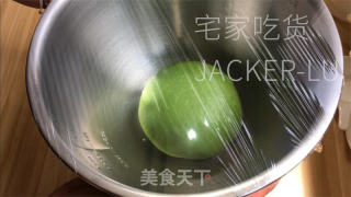 单色椰蓉餐包，柔嫩推丝，浓浓椰喷鼻，清爽抹茶，好吃得停没有下去！的做法步调：16