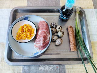 肉饼窝蛋的做法步调：1