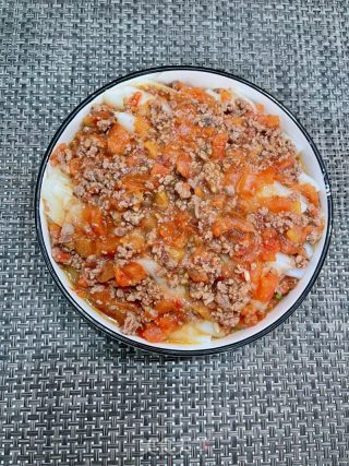 番茄牛肉酱蒸陈村粉的做法步调：7