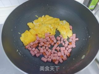 网白柚子炒饭的做法步调：6