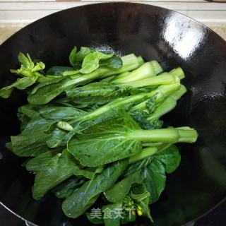爆炒油菜心的做法步调：4