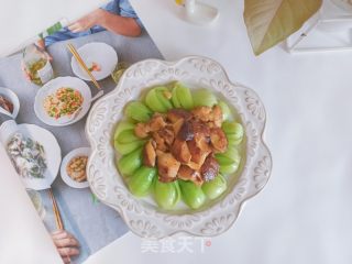 蚝油喷鼻菇炒油菜的做法步调：10