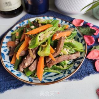 春葵炒牛里脊的做法步伐
：10