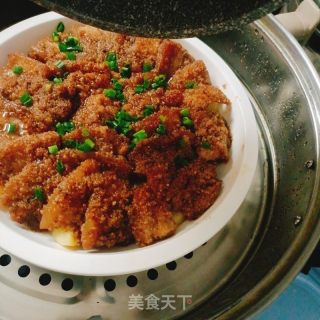 粉蒸肉的做法步调：13