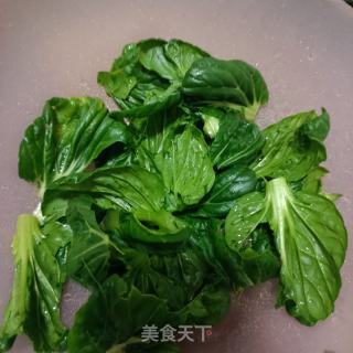 肉片塔菜炒小鸡枞菌的做法步调：6