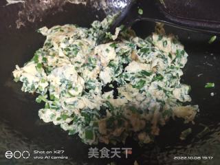 韭菜煎蛋的做法步调：4