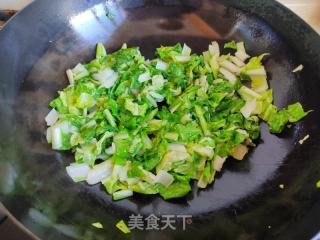 煎蛋炒快菜的做法步调：5