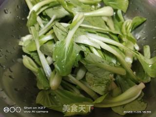 鸡毛菜烧豆腐的做法步调：1