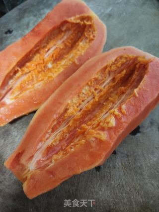 木瓜奶的做法步调：1