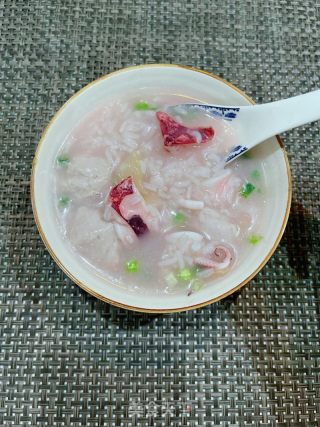 鱿鱼肉丸粥的做法步调：12