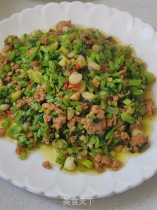 萝卜缨炒肉沫的做法步调：10