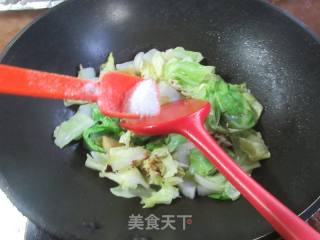 萝卜炒包心菜的做法步调：9