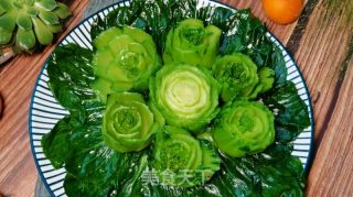 玫瑰小青菜的做法步调：6