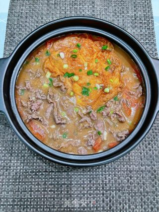 番茄炸蛋牛肉锅的做法步调：14