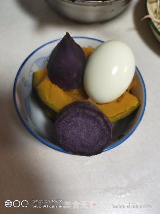 紫薯北瓜拌青菜的做法步调：3