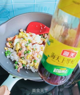 玉米炒饭的做法步调：8