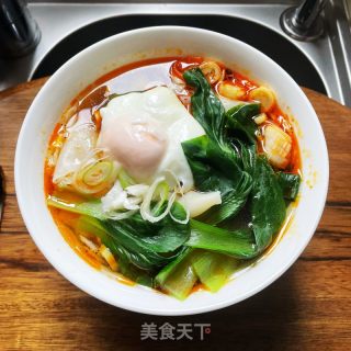 酸汤钱袋蛋馄饨的做法步调：8
