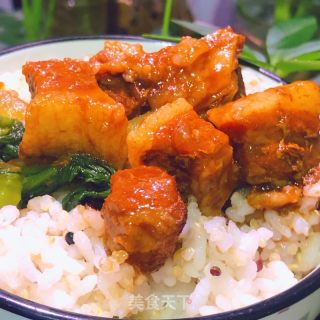 小油菜土豆焖五花肉的做法步调：26