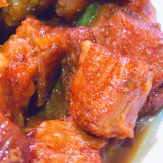 小油菜土豆焖五花肉的做法步调：25