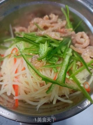 海米呛拌土豆丝的做法步调：12