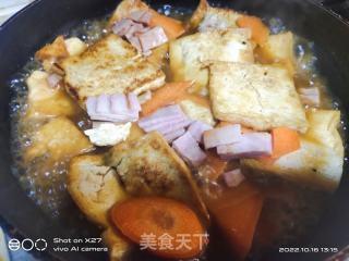 培根烧豆腐的做法步调：5