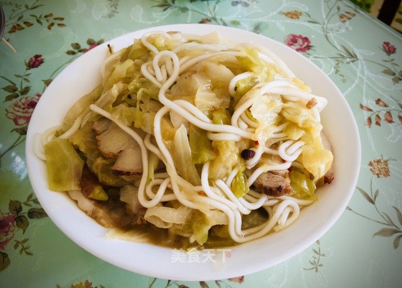 白烧肉酸菜炖粉条的做法