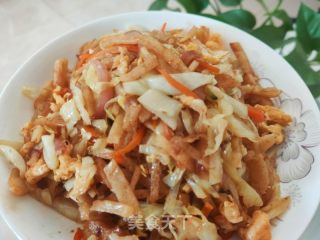 鸡蛋炒饼丝的做法步调：13