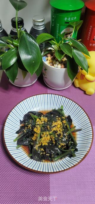 蒜喷鼻紫背菜的做法步调：12