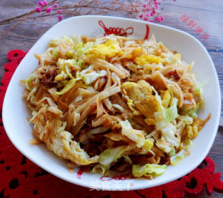 洋利剑菜素炒饼的做法步调：7