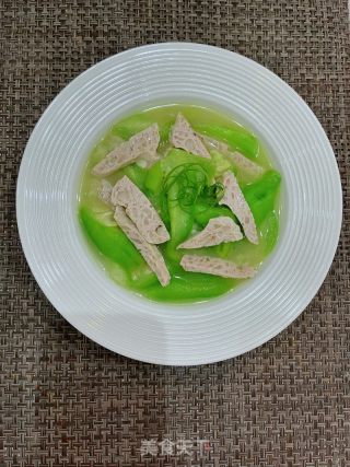 肉饼炒丝瓜的做法步调：7