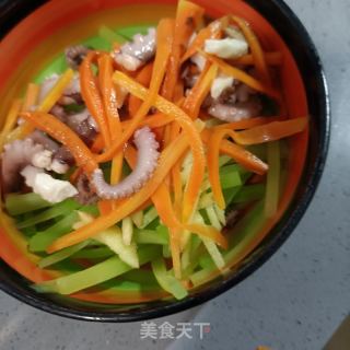少腿蛸炒莴笋的做法步调：10