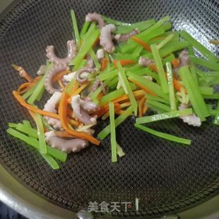 少腿蛸炒莴笋的做法步调：12
