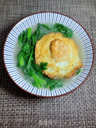 茼蒿鸡蛋汤的做法步调：9