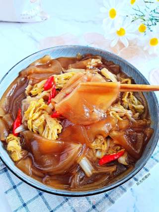 娃娃菜炖粉皮的做法步调：10