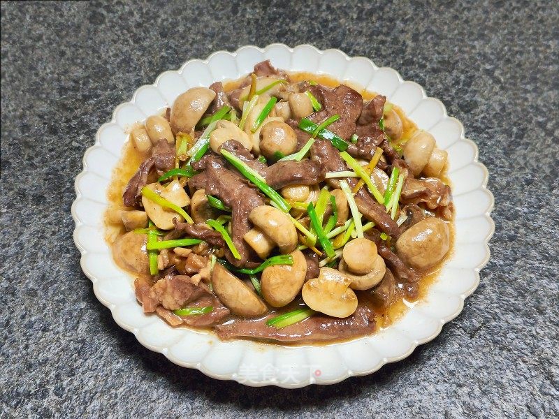 猪心炒心蘑的做法