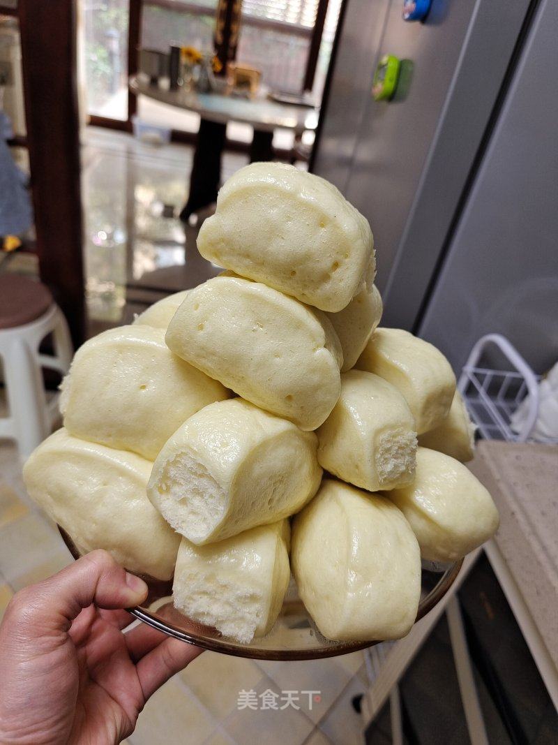 低糖奶喷鼻馒头的做法