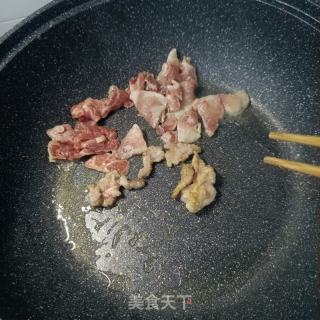 肉片仄菇炒油菜的做法步调：7