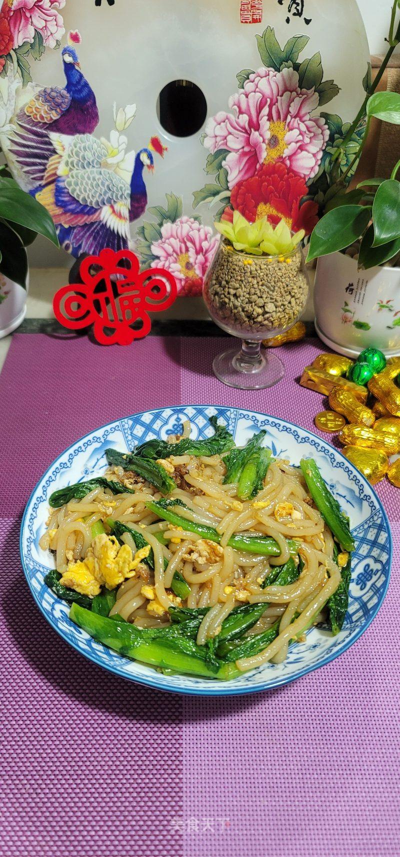 喷鼻麦菜鸡蛋炒濑粉的做法
