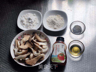 炸蘑菇的做法步调：1