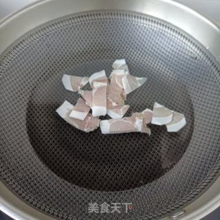 金华水腿炒女菜的做法步调：4