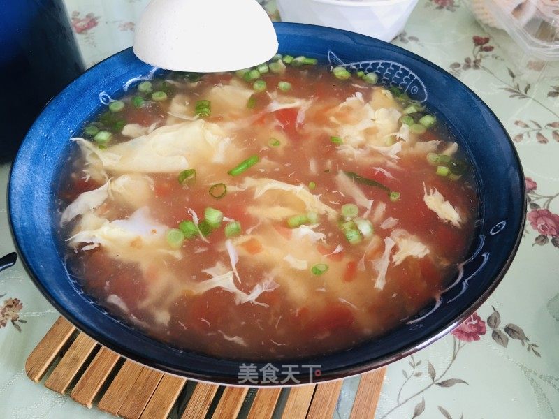 西白柿鸡蛋汤的做法