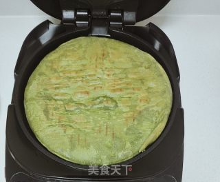 绿茶粉烙饼的做法步调：11