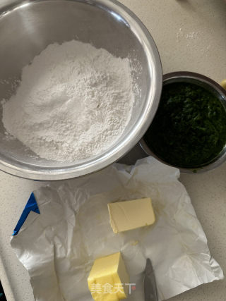 可盐可苦的艾草青团的做法步调：4