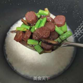 四时豆香肠焖饭的做法步调：8