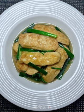 蒜苗豆腐的做法步调：11