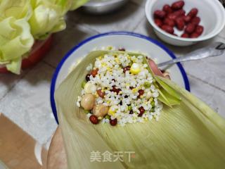 玉米叶八宝粽的做法步调：8