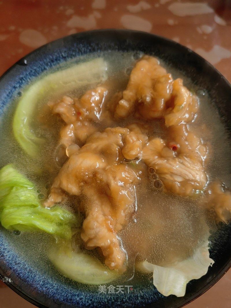 滑肉死菜汤的做法