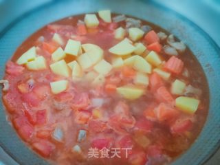 番茄牛肉炖土豆的做法步调：7