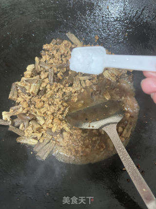 鹿茸菇炒肉沫的做法步调：10