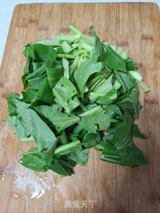 青菜炒黄豆的做法步调：2